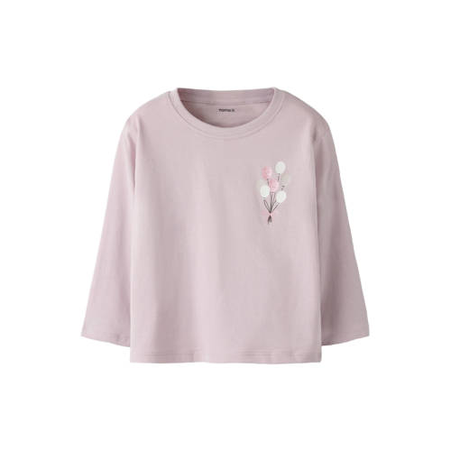 NAME IT MINI longsleeve roze Meisjes Katoen Ronde hals Printopdruk - maat 116 afbeelding
