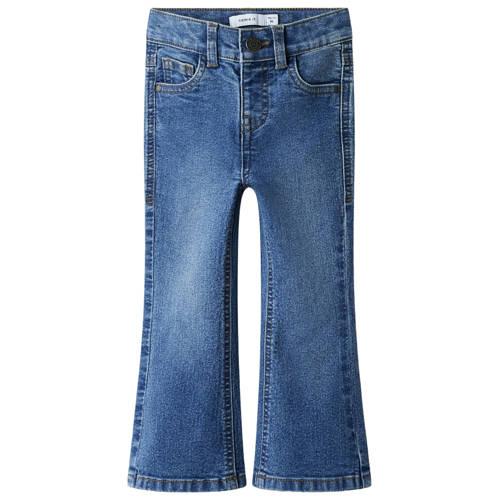 NAME IT MINI bootcut jeans medium blue denim Blauw Effen