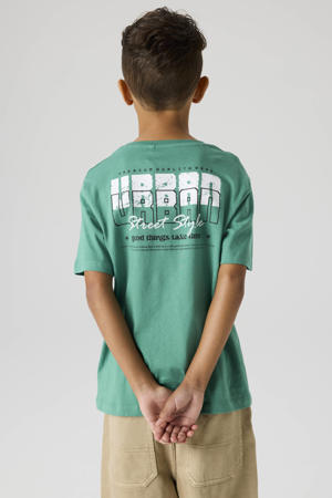 T-shirt met backprint groen