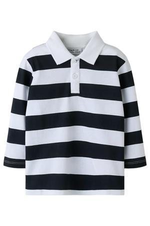 gestreepte polo donkerblauw