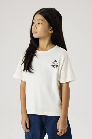 T-shirt met backprint ecru