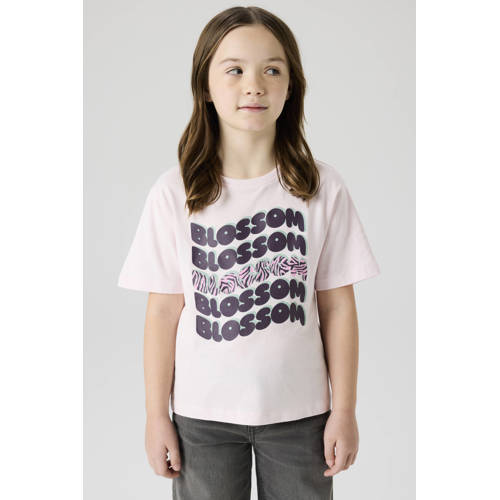 NAME IT KIDS T-shirt lichtroze Meisjes Katoen Ronde hals Printopdruk - maat 116 afbeelding