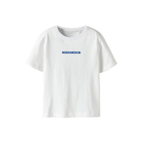 NAME IT MINI T-shirt met backprint wit Jongens Katoen Ronde hals Backprint - maat 86 afbeelding