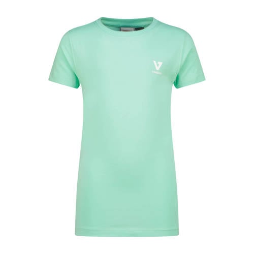 Vingino T-shirt turquoise Blauw Jongens Stretchkatoen Ronde hals Effen - maat 176 afbeelding