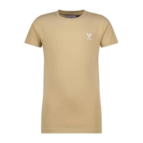 Vingino T-shirt zand Beige Jongens Stretchkatoen Ronde hals Effen - maat 116 afbeelding