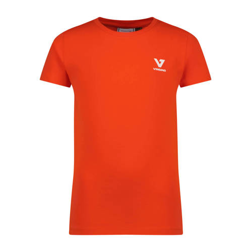 Vingino T-shirt rood Jongens Stretchkatoen Ronde hals Effen - maat 116 afbeelding