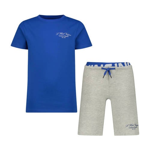 Vingino shortama Wester blauw Jongens Stretchkatoen Ronde hals Meerkleurig - maat 158/164 afbeelding