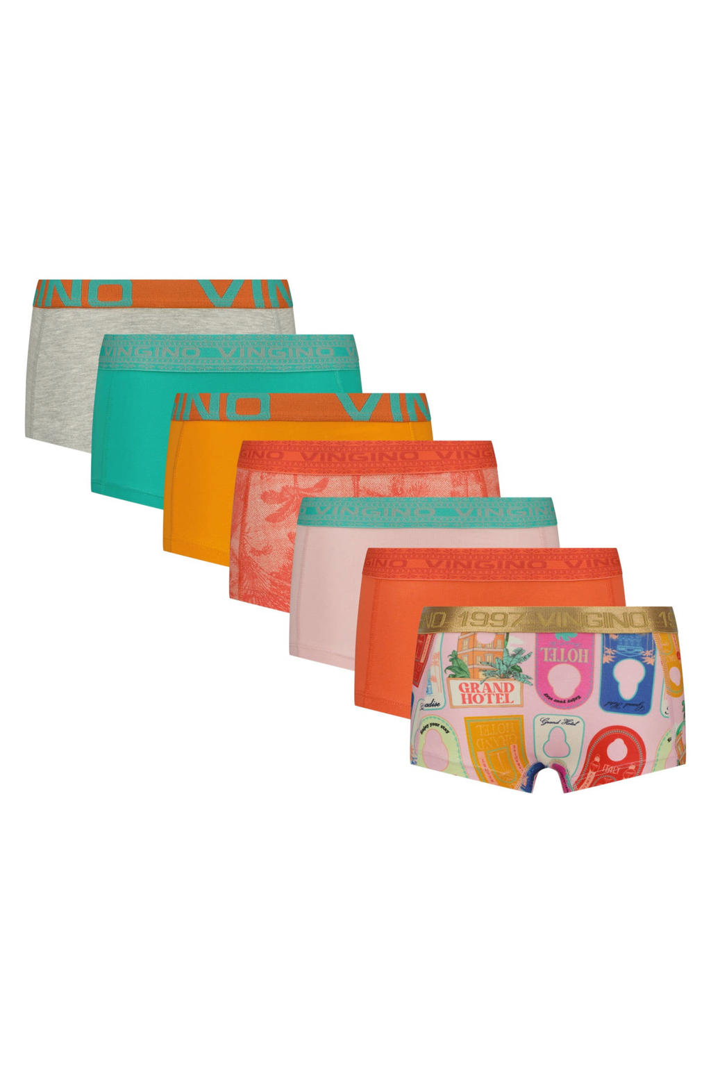 Vingino short - oranje/multicolor (set van 7)