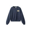 Mango Kids sweater met backprint donkerblauw
