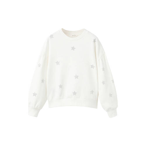 Mango Kids sweater wit Sterren - maat 140 | Sweater van Mango Kids afbeelding