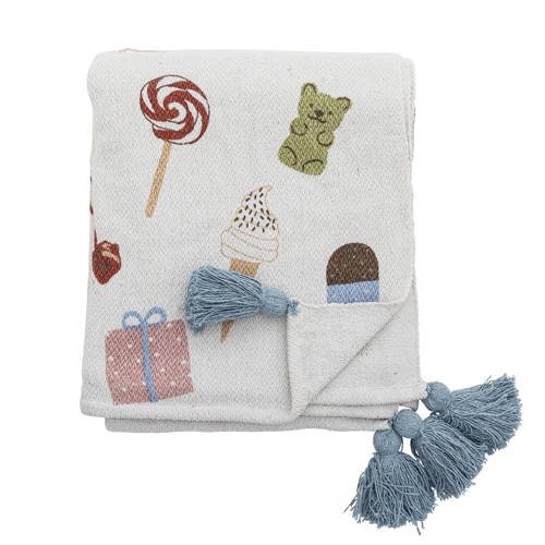 Bloomingville Mini plaid Sweets (160x130 cm) Multi Grafisch afbeelding
