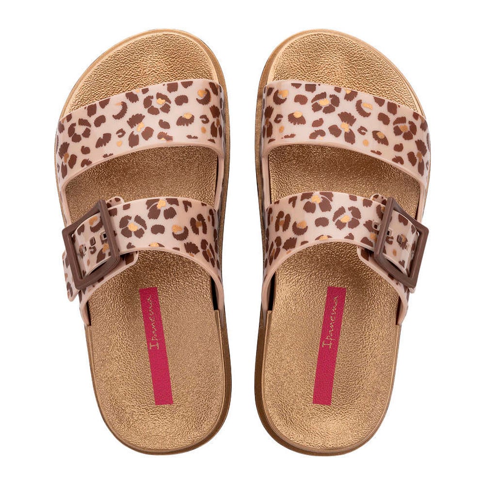 Beige meisjes Ipanema slippers van polyester met gesp