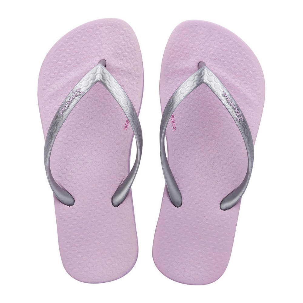 Roze en zilverkleurige meisjes Ipanema Anatomic Color teenslippers van rubber