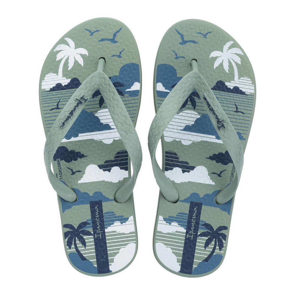 Groene jongens Ipanema teenslippers van polyester