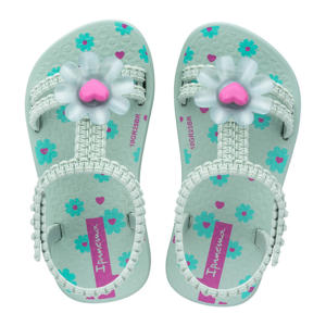 Daisy Baby gebloemde sandalen mintgroen/roze
