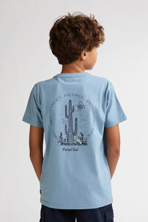 T-shirt met backprint blauw