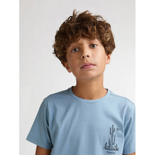Petrol Industries T-shirt met backprint blauw Jongens Katoen Ronde hals - maat 128 afbeelding