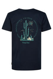 thumbnail: Petrol Industries T-shirt met backprint donkerblauw