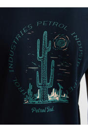 thumbnail: Petrol Industries T-shirt met backprint donkerblauw