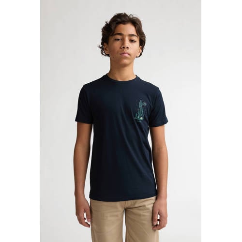 Petrol Industries T-shirt met backprint donkerblauw Jongens Katoen Ronde hals - maat 164 afbeelding