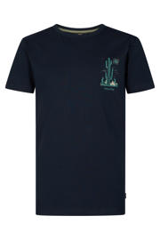 thumbnail: Petrol Industries T-shirt met backprint donkerblauw