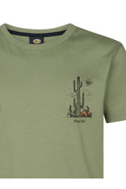 thumbnail: Petrol Industries T-shirt met backprint olijfgroen