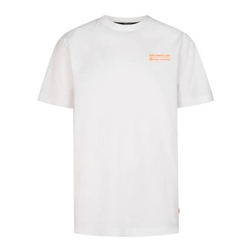 Petrol Industries T-shirt met backprint wit Jongens Stretchkatoen Ronde hals - maat 140 afbeelding