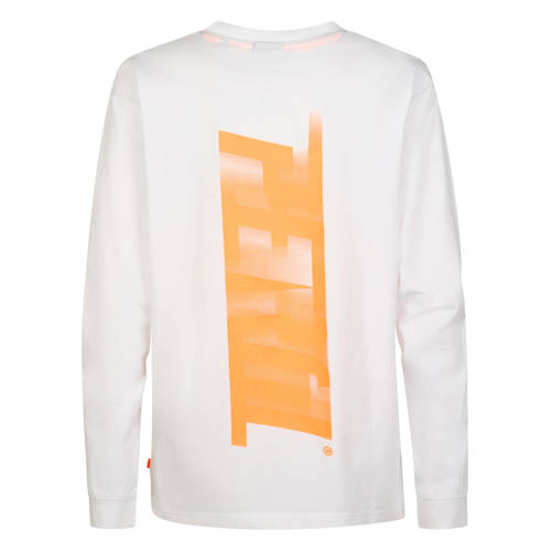 Petrol Industries longsleeve met backprint wit Jongens Stretchkatoen Ronde hals - maat 140 afbeelding