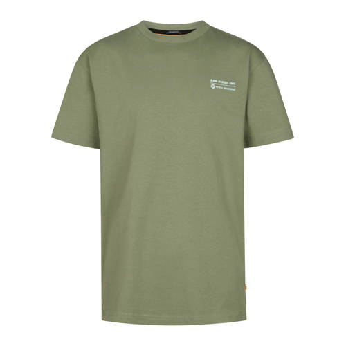 Petrol Industries T-shirt met backprint groen Jongens Stretchkatoen Ronde hals - maat 176 afbeelding