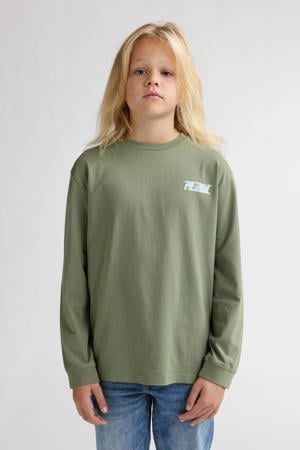 longsleeve met backprint groen
