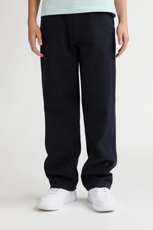 relaxed casual broek donkerblauw