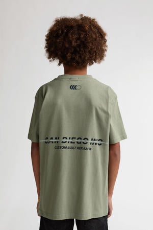 T-shirt met backprint groen