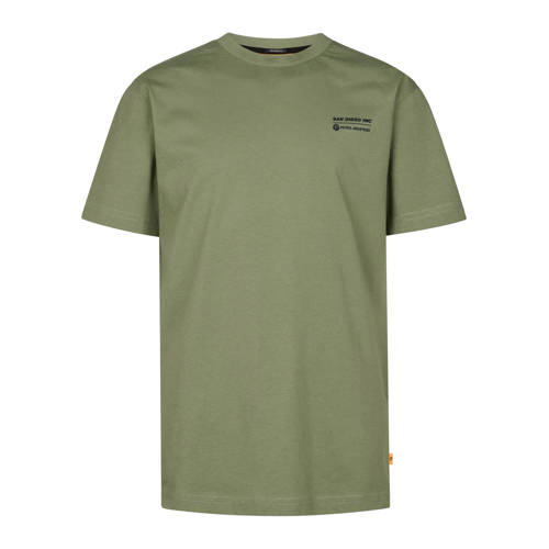 Petrol Industries T-shirt met backprint groen Jongens Katoen Ronde hals - maat 176 afbeelding