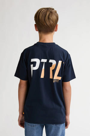 T-shirt met backprint donkerblauw
