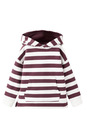 gestreepte hoodie donkerrood