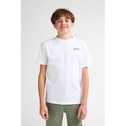 Petrol Industries T-shirt met backprint wit Jongens Katoen Ronde hals Backprint - maat 116 afbeelding