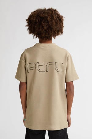 T-shirt met backprint zand