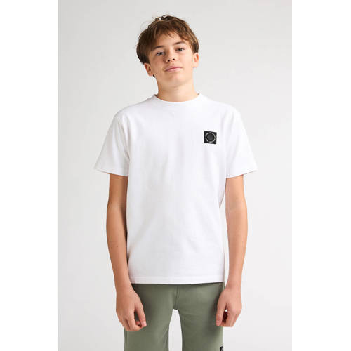 Petrol Industries T-shirt met backprint wit Jongens Katoen Ronde hals Backprint - maat 116 afbeelding
