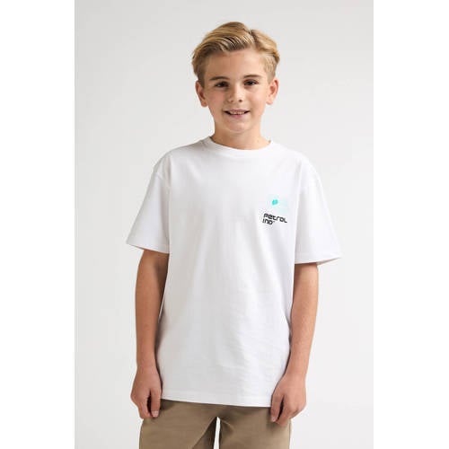 Petrol Industries T-shirt met backprint wit Jongens Katoen Ronde hals Backprint - maat 116 afbeelding