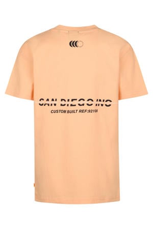 T-shirt met backprint oranje