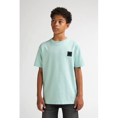 Petrol Industries T-shirt met backprint mintgroen Jongens Katoen Ronde hals - maat 140 afbeelding