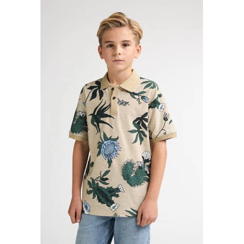 Petrol Industries polo zand Beige Jongens Katoen Polokraag All over print - maat 116 afbeelding
