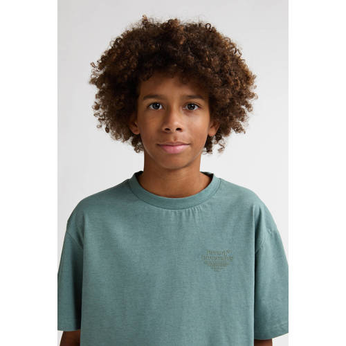 Petrol Industries T-shirt groen Jongens Katoen Ronde hals Printopdruk - maat 176 afbeelding