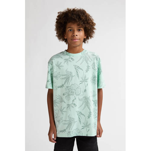 Petrol Industries T-shirt mintgroen Jongens Katoen Ronde hals All over print - maat 164 afbeelding