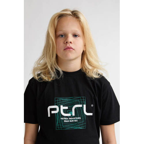Petrol Industries T-shirt zwart Jongens Katoen Ronde hals Printopdruk - maat 128 afbeelding