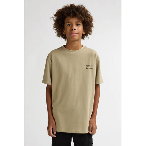 Petrol Industries T-shirt met backprint zand Beige Jongens Katoen Ronde hals - maat 152 afbeelding