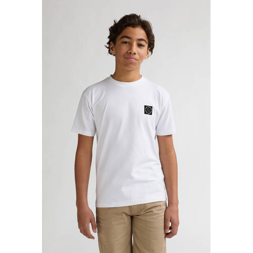 Petrol Industries T-shirt met backprint wit Jongens Katoen Ronde hals Backprint - maat 164 afbeelding