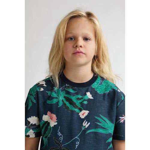 Petrol Industries T-shirt donkerblauw Jongens Katoen Ronde hals All over print - maat 152 afbeelding