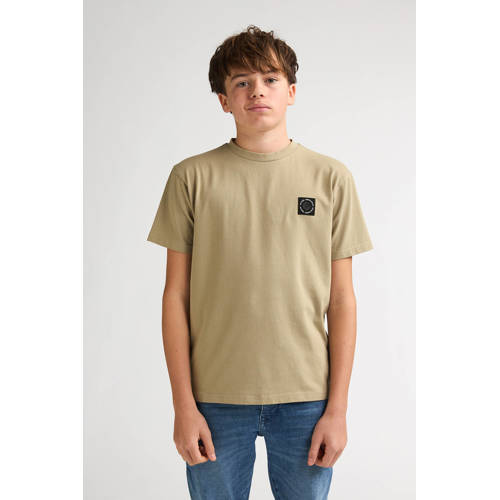 Petrol Industries T-shirt met backprint zand Beige Jongens Katoen Ronde hals - maat 164 afbeelding