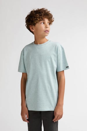 gestreepte T-shirt mintgroen